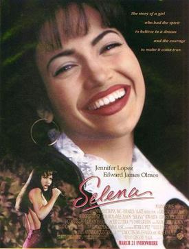 Poster for "Selena" showing Jennifer Lopez as Selena