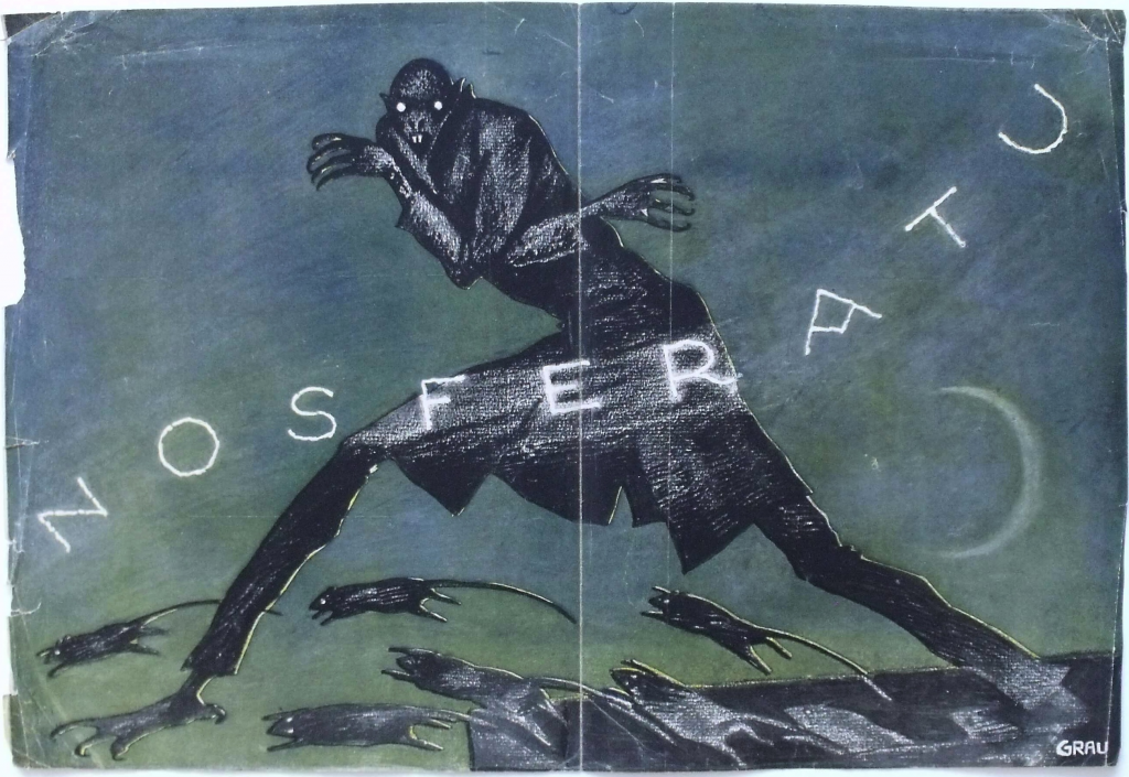 Original poster for Nosferatu, signed "Grau."