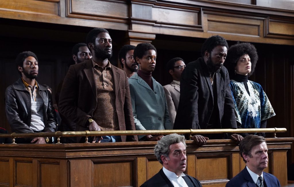 Still from "Small Axe" featuring a British courtroom