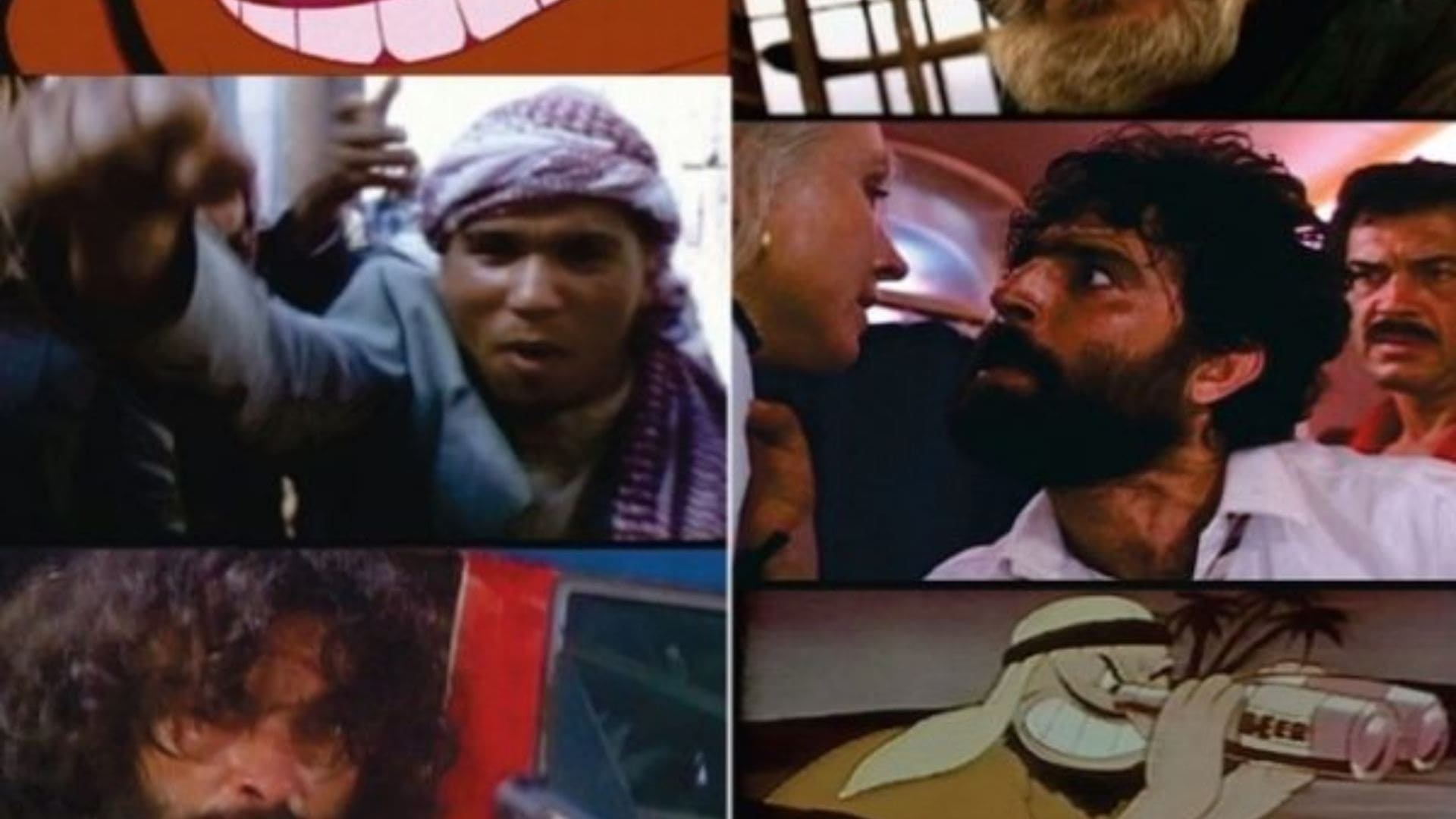 A reel of different screencaps from movies portraying Arabs.