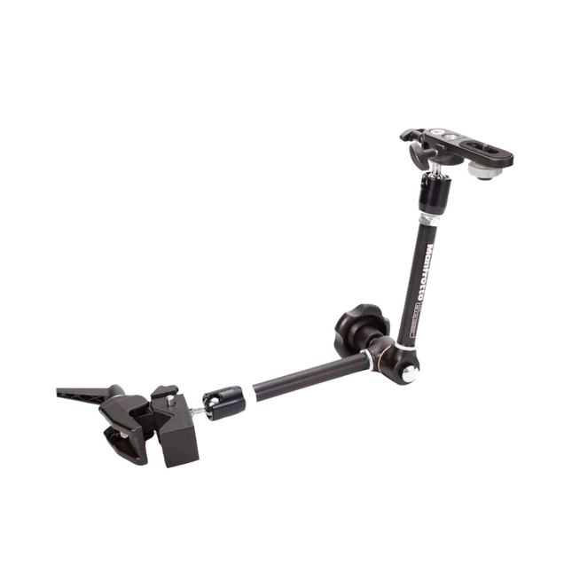 A small variable friction arm with a clamp at one end.